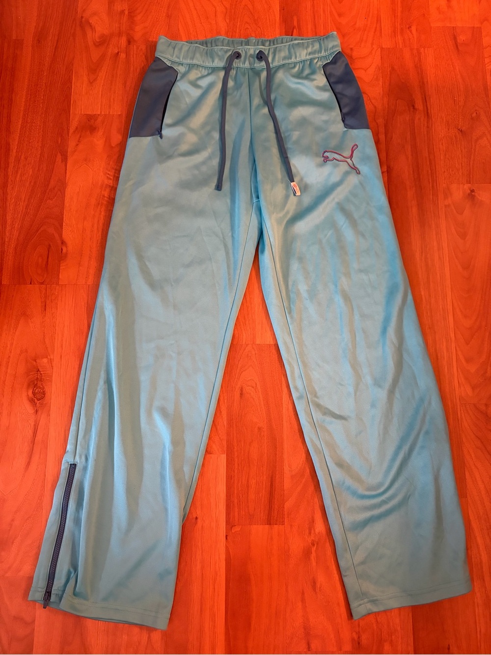 Puma Aqua Track Pants with Navy Accents